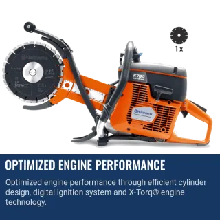 Husqvarna K760 Cut-n-Break II – Gas + FREE EL35 CnB Diamond Blades + Ironclad Gloves