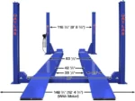 Atlas® Platinum PVL14OF-EXT ALI Certified Open Front 4 Post Alignment Lift 14,000 lbs