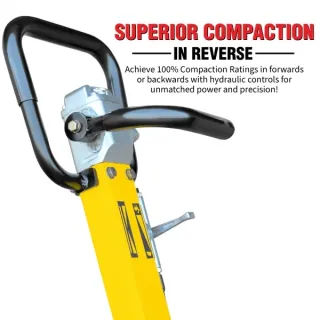 Reversible Plate Compactor – Honda GX160 – 5.5 HP – 3,500 lbs/ft_ W/ Free Vibration Impact Ironclad Gloves