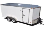 CY230 Cynergy 7×16 Enlcosed Trailer TA White W/ Racks