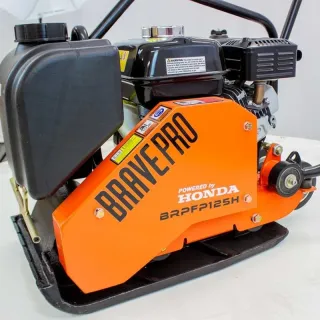 BravePro Forward Plate Compactor | 14 In. | Rubber Mat, Tank, and Wheel Kit | Honda GX160