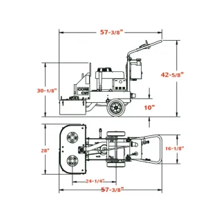 Concrete Surface Grinder – Core Prep CPG202E1 – Dual Head – 10″/12″ – Electric