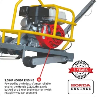 Soft Cut Concrete Saw – 6″ Blade, 1 3/16″ Depth, 3.5HP Engine
