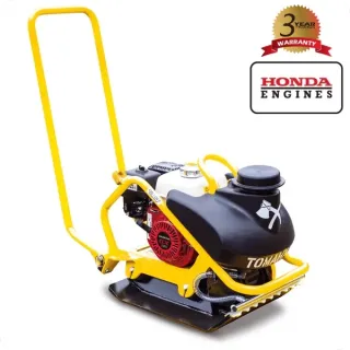 5.5 HP Honda Vibratory Plate Compactor for Asphalt Aggregate Soil Compaction W/ Free Vibration Impact Ironclad Gloves