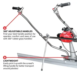Tomahawk PRO Series Honda Concrete Power Screed Three Magnesium Blade Bundle (Choose 3 Boards) W/ Free Vibration Impact Ironclad Gloves