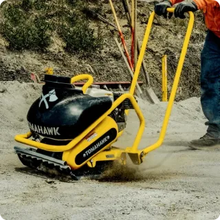 5.5 HP Honda Vibratory Plate Compactor for Asphalt Aggregate Soil Compaction W/ Free Vibration Impact Ironclad Gloves