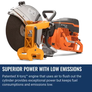 Husqvarna K1270 Rail Power Cutter – Gas