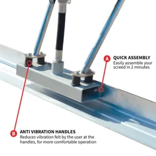 Tomahawk Concrete Power Screed Dual Aluminum Blade Bundle (Choose 2 Boards) W/ Free Vibration Impact Ironclad Gloves