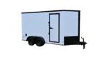 FR255 Freedom 7×14 Enclosed Trailer TA White Blackout 84″