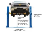 Atlas® BP-10000 Floor Baseplate 2 Post Car Lift 10,000 lbs