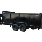 CA812 Caliber 7×16 Gooseneck Dump Trailer 14K TeleScope Lift W/ 4′ Sides