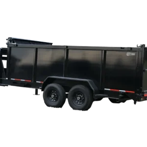 CA812 Caliber 7×16 Gooseneck Dump Trailer 14K TeleScope Lift W/ 4′ Sides