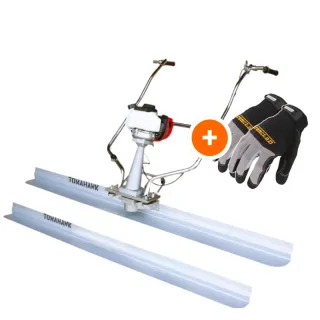 Tomahawk PRO Series Honda Concrete Power Screed Dual Magnesium Blade Bundle (Choose 2 Boards) W/ Free Vibration Impact Ironclad Gloves