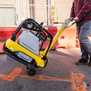 Tomahawk 6.5 HP Honda Reverse Hydraulic Plate Compactor for Soil, Aggregate, Cohesive Compaction W/ Free Vibration Impact Ironclad Gloves