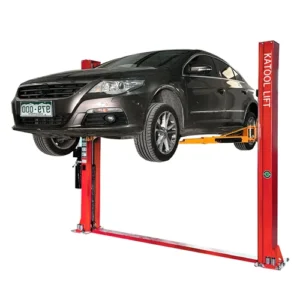Katool KT-H100 Symmetric 2 Post Floor Plate Car Lift 10,000 lbs – Red