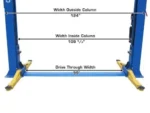 Atlas® BP8000 Floor Base-Plate 2 Post Lift 8,000 lbs