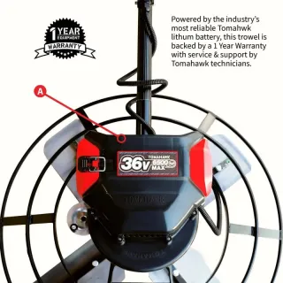 30″ Battery-Powered Portable Power Trowel with 18ft Bull Float Handle