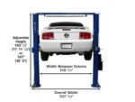 Atlas® PV10PX Symmetric/Asymmetric Heavy-Duty 2 Post Lift 10,000 lbs