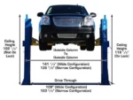 Atlas® BP12000X HD Floor Base-Plate 2 Post Lift 12,000 lbs