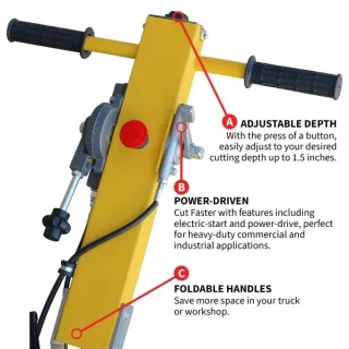 Soft Cut Concrete Saw – 13 HP – 1.5″ Depth – 10″ Blade