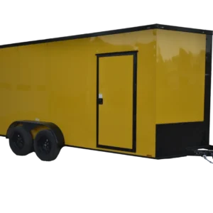 CY222 Cynergy 7×16 Enclosed Trailer TA Yellow Blackout 84″