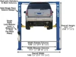 Atlas® OH-10X Ex-Tall/Ex-Wide 2 Post Lift 10,000 lbs