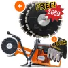 Husqvarna K760 Cut-n-Break II – Gas + FREE EL35 CnB Diamond Blades + Ironclad Gloves