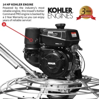 Power Trowel – 46″ – Kohler 14Hp – 120 Rpm