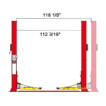 AMGO® BP-10 Super-Symmetric Floor Base-Plate 2 Post Lift 10,000 lbs