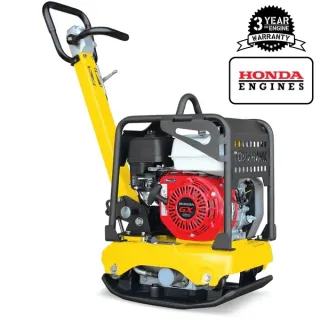 Reversible Plate Compactor – Honda GX160 – 5.5 HP – 3,500 lbs/ft_ W/ Free Vibration Impact Ironclad Gloves