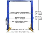 Atlas® Platinum PVL12 ALI Certified 2 Post Lift 12,000 lbs