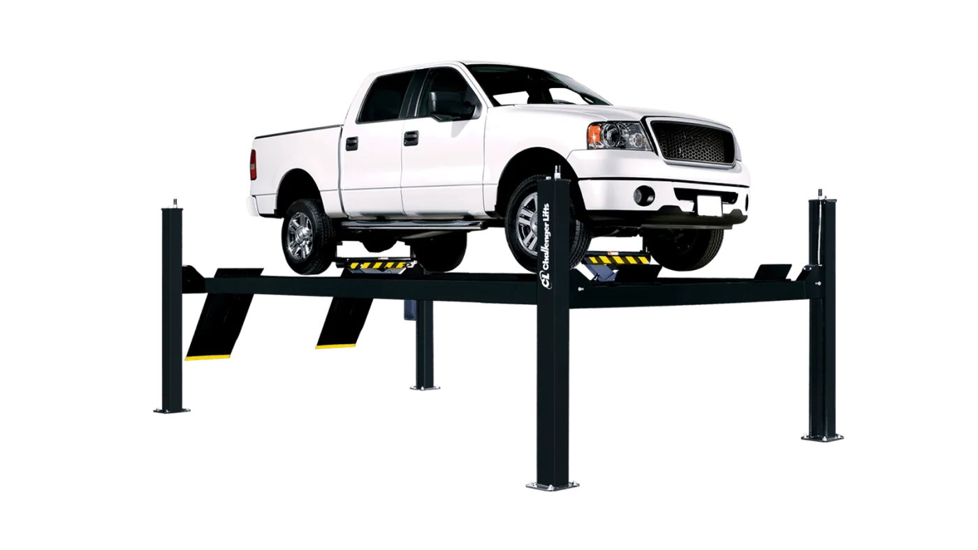 Challenger 44018 Medium-Duty 4-Post Lift 18,000 lb – New Black Color Challenger 44018 Medium-Duty 4-Post Lift 18,000 lb – New Black Color