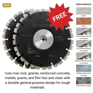 Husqvarna K4000 Cut‑n‑Break Electric Saw + FREE EL35 CnB Diamond Blades + Ironclad Gloves