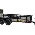 CA147 Caliber 6.5×14 Utility Trailer HD TA W/ 2′ Mesh Sides & Tube Gate
