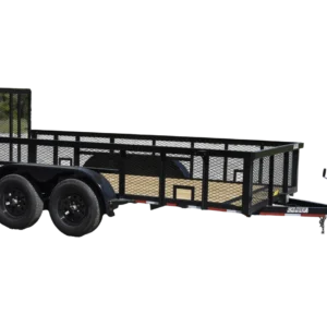 CA147 Caliber 6.5×14 Utility Trailer HD TA W/ 2′ Mesh Sides & Tube Gate