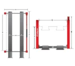 Challenger 44030XAR HD XL Ex-Length 4-Post Hydraulic Alignment Lift 30,000 – New Black Color
