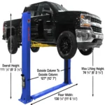 Atlas® Platinum PVL-9BP ALI Certified Base-Plate 2 Post Lift 9,000 lbs