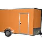 QC236 Quality 6×12 Enclosed Trailer SA Orange 84″