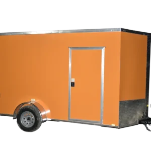 QC236 Quality 6×12 Enclosed Trailer SA Orange 84″