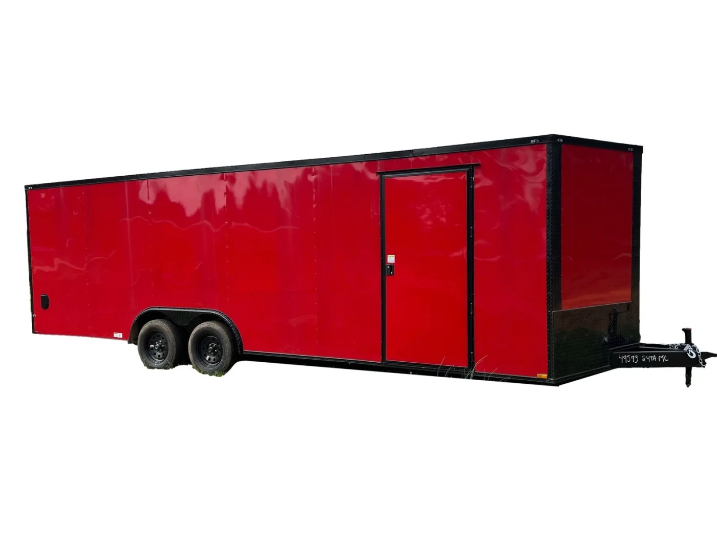 QC233 Quality 8.5×24 Enclosed Trailer TA 7K Red Blackout QC233 Quality 8.5×24 Enclosed Trailer TA 7K Red Blackout