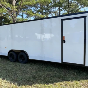 CY713 Cynergy 8.5×24 Enclosed Car Hauler 10K White Blackout