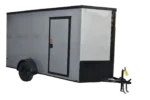 CY205 Cynergy 6×12 Enclosed Trailer SA Silver Blackout 81″