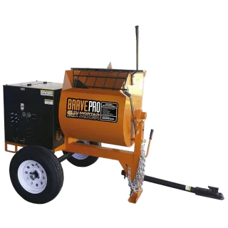 Brave Mortar Mixer | 6 Cu. Ft. Steel Drum | Honda GX239 Gas