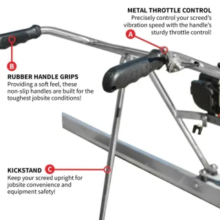 Tomahawk Concrete Power Screed Dual Aluminum Blade Bundle (Choose 2 Boards) W/ Free Vibration Impact Ironclad Gloves